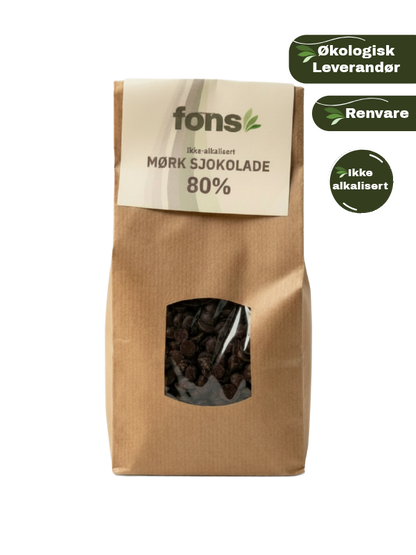 Mørk sjokolade 80% 1 kg