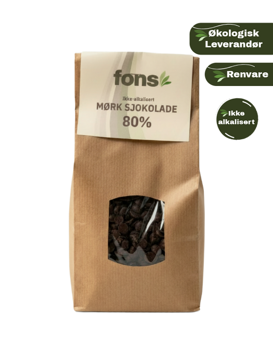 Mørk sjokolade 80% 1 kg